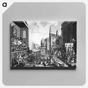アートパネル-The Times, plate 2 - ウィリアム ホガース Canvas.