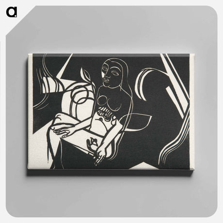アートパネル-Seated Female Nude with Flower
 - イェール大学アートギャラリー Canvas.