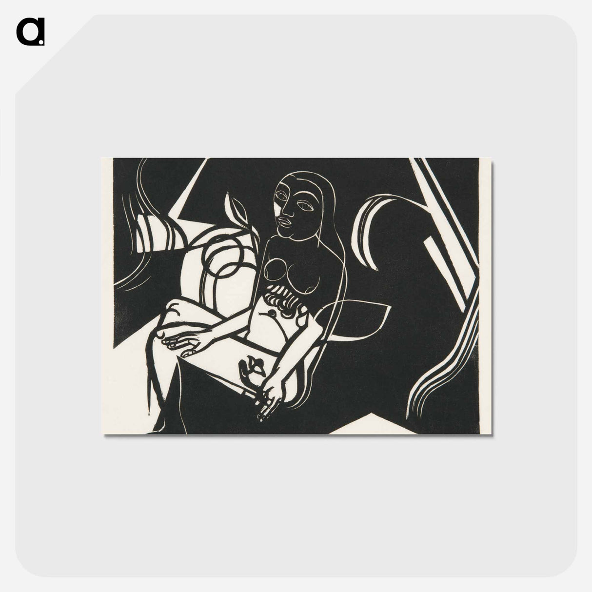 アートポストカード-Seated Female Nude with Flower
 - イェール大学アートギャラリー Postcard.