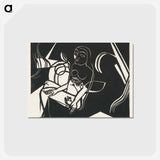 アートポストカード-Seated Female Nude with Flower
 - イェール大学アートギャラリー Postcard.