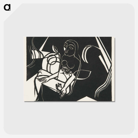 アートポストカード-Seated Female Nude with Flower
 - イェール大学アートギャラリー Postcard.
