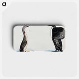 Great Loon (Colymbus glacialis) 300. Red-throated Loon (Colymbus septentrionalis) - ニューヨークの動物学 Phone Case.