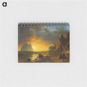 アートメモ帳-Sunset on the Coast - アルバート ビアスタット Memo.