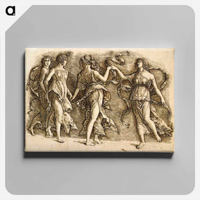 アートパネル-Four Muses - アンドレア マンテーニャ Canvas.