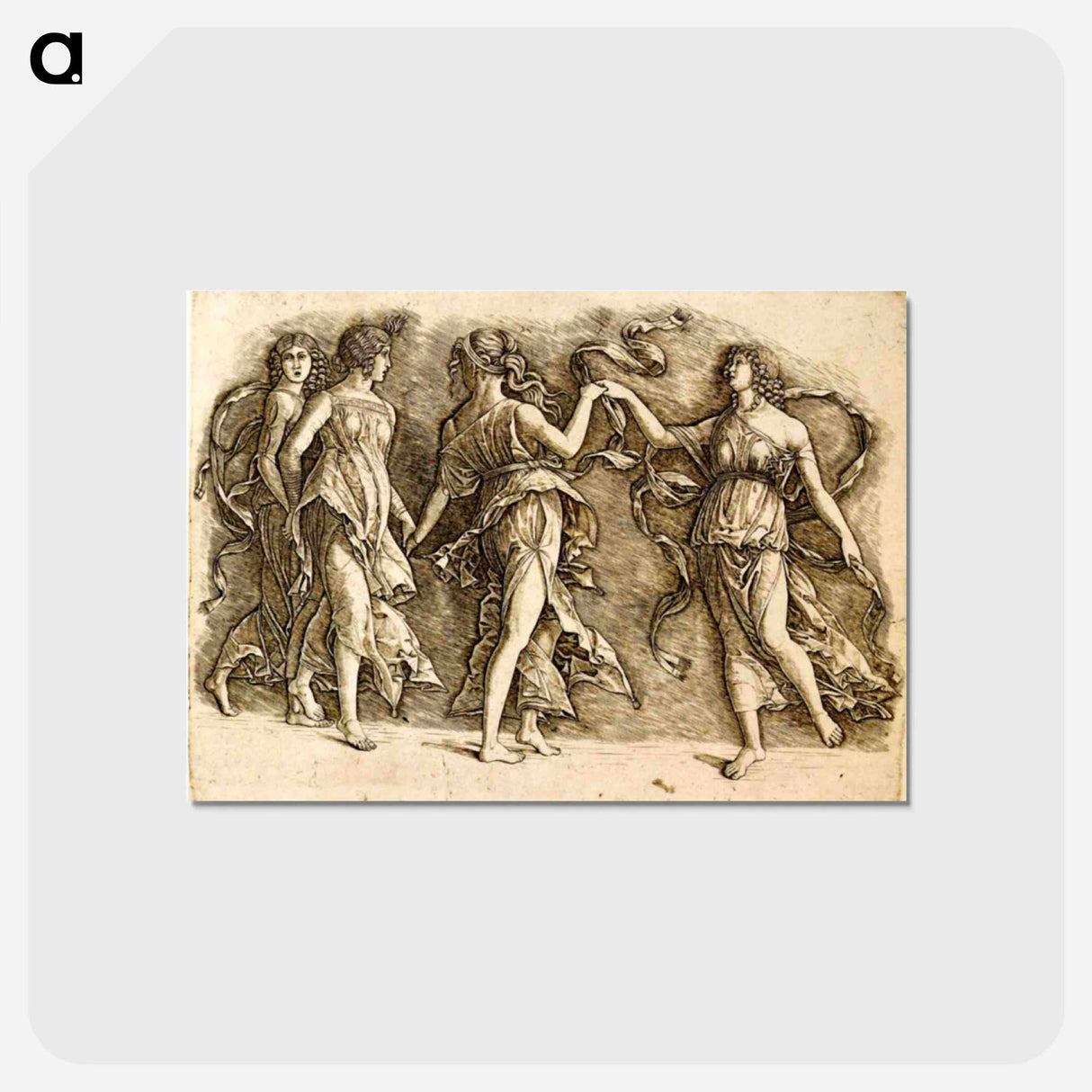 Four Muses - アンドレア マンテーニャ Postcard.