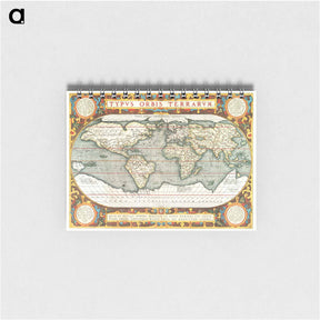 アートメモ帳-Typus orbis terrarum - アンティーク地図 Memo.