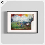 The Artist's Palette with a Landscape - Camille Pissarro Poster.