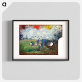 アートポスター-The Artist's Palette with a Landscape - カミーユ ピサロ Poster.