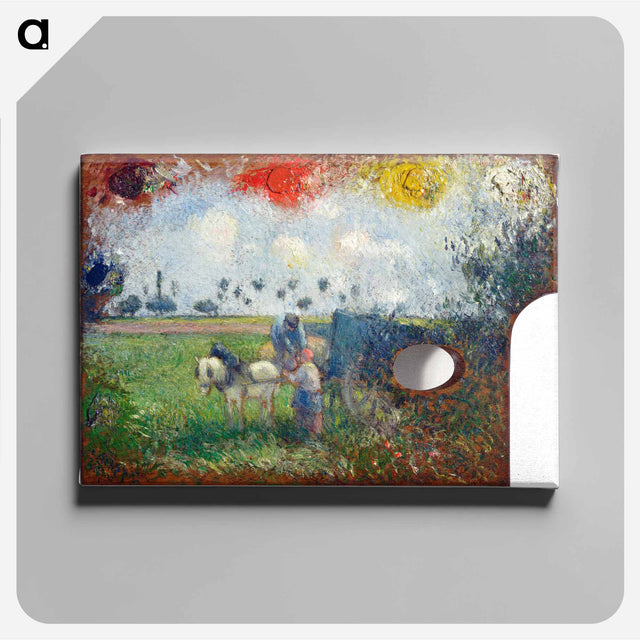 アートパネル-The Artist's Palette with a Landscape - カミーユ ピサロ Canvas.