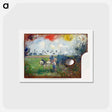 アートポストカード-The Artist's Palette with a Landscape - カミーユ ピサロ Postcard.