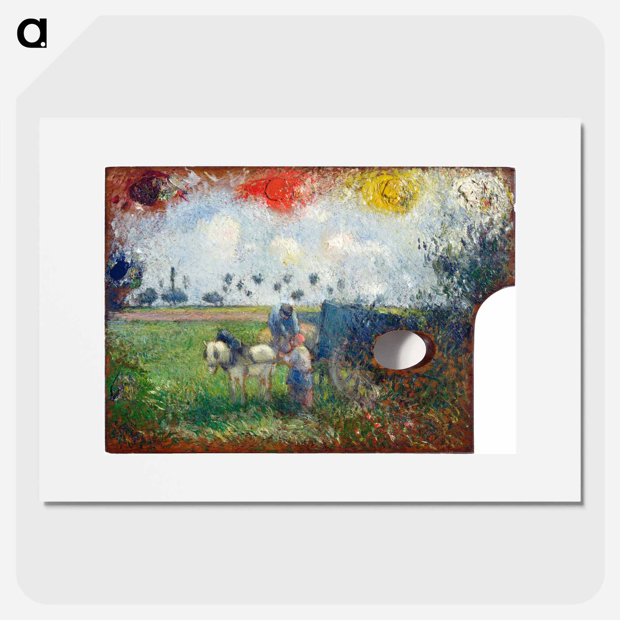 アートポスター-The Artist's Palette with a Landscape - カミーユ ピサロ Poster.