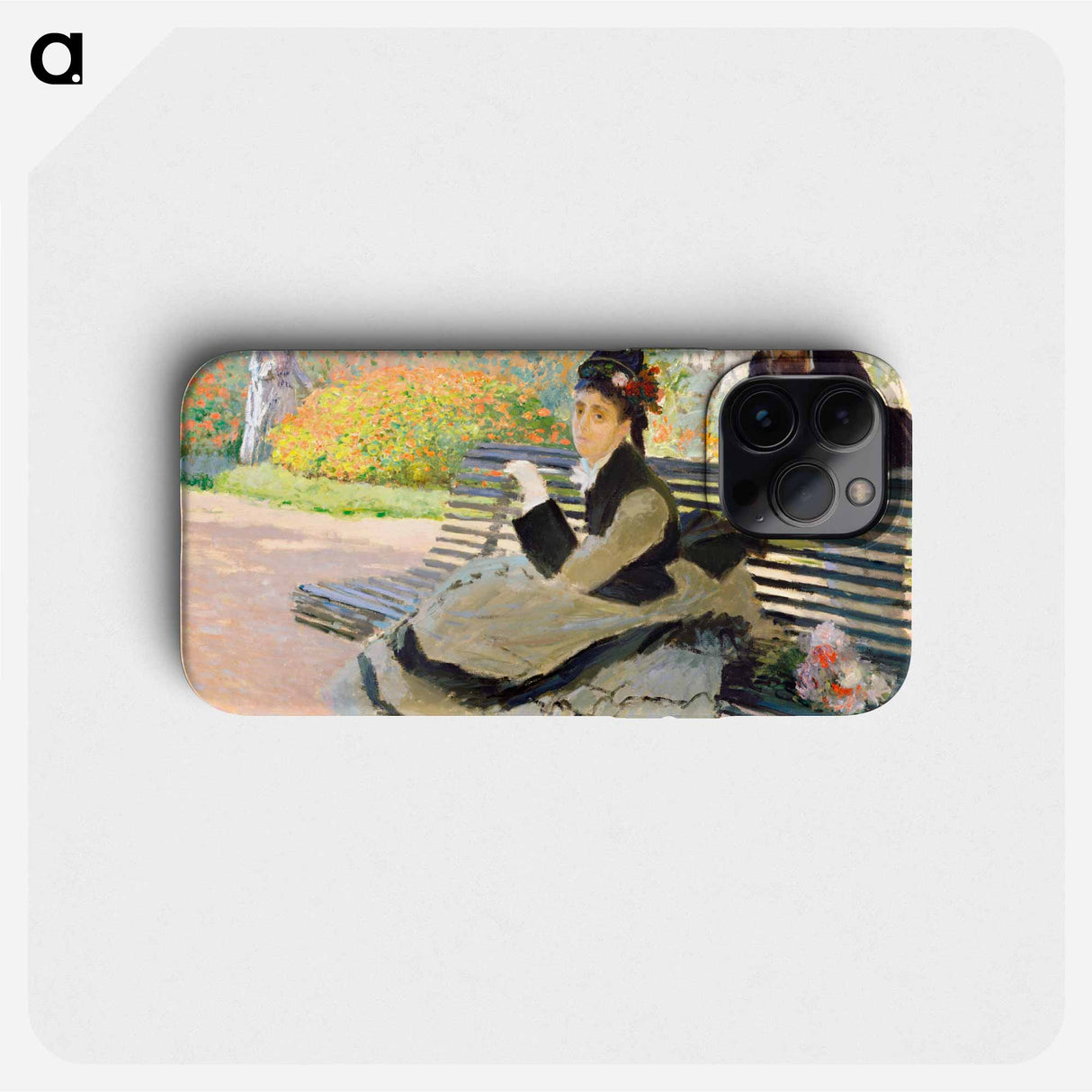 Camille Monet on a Garden Bench - クロード モネ Phone Case.