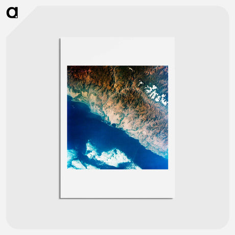 アートポストカード-Peruvian Coast from Gemini 9A
 - 上空からの地球 Postcard.