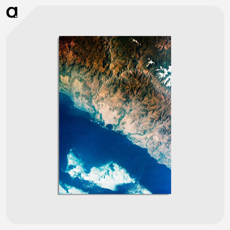 アートポストカード-Peruvian Coast from Gemini 9A
 - 上空からの地球 Postcard.