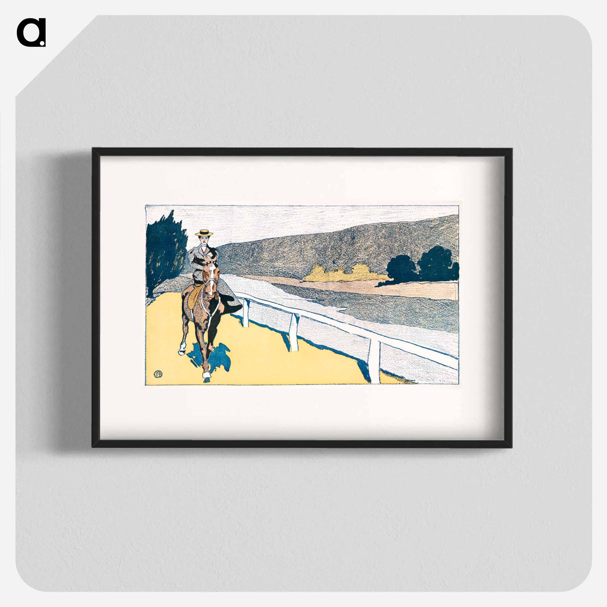 Woman riding a horse - Edward Penfield Poster.