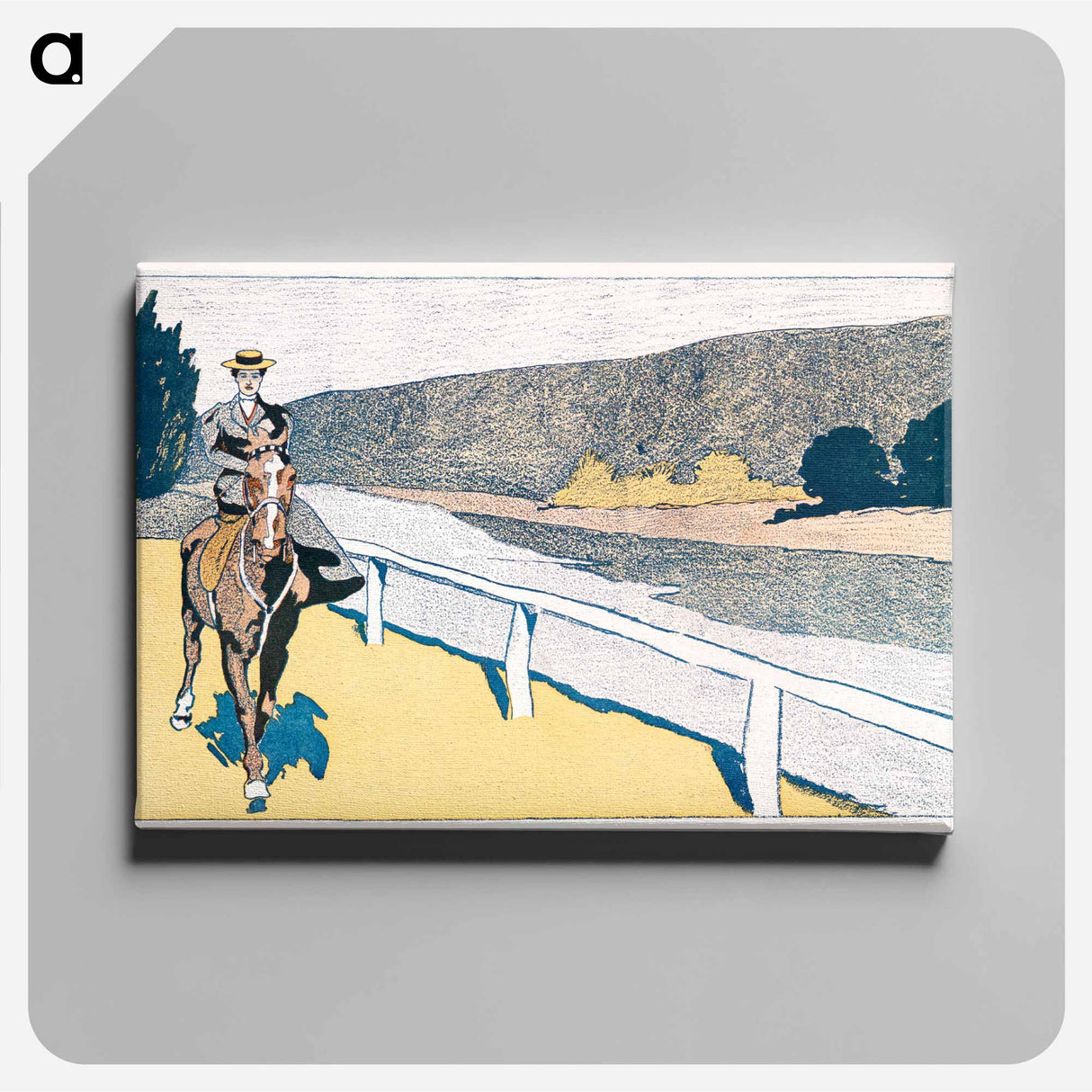 アートパネル-Woman riding a horse - エドワード ペンフィールド Canvas.