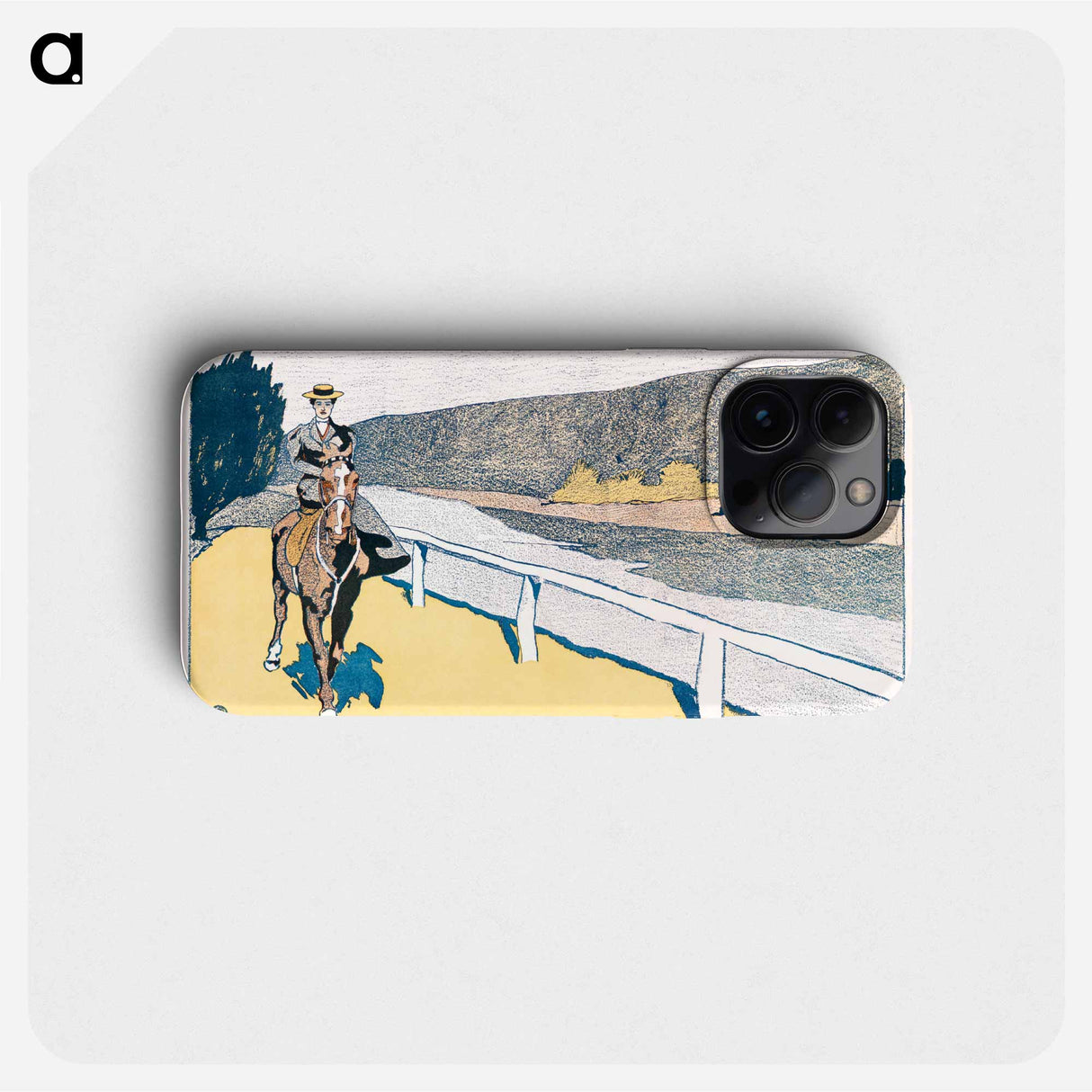 Woman riding a horse - Edward Penfield Phone Case.