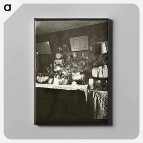 アートパネル-Worker's Bedroom, Rue de Belleville
 - ウジェーヌ アジェ Canvas.