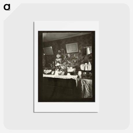 アートポストカード-Worker's Bedroom, Rue de Belleville
 - ウジェーヌ アジェ Postcard.