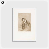アートポストカード-Which of Them is the More Overcome? - フランシスコ デ ゴヤ Postcard.
