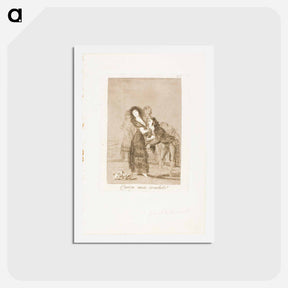 アートポストカード-Which of Them is the More Overcome? - フランシスコ デ ゴヤ Postcard.
