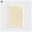 アートポストカード-Standing female nude with straddled legs and bent arms - グスタフ クリムト Postcard.