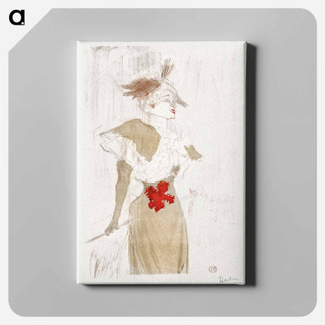 アートパネル-Mademoiselle Marcelle Lender Standing - アンリ ド トゥールーズ ロートレック Canvas.