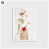アートポストカード-Mademoiselle Marcelle Lender Standing - アンリ ド トゥールーズ ロートレック Postcard.