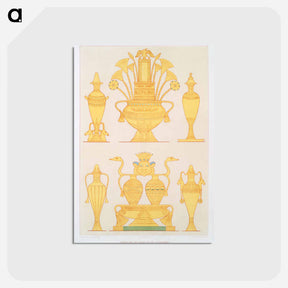 アートポストカード-Enamelled Gold Vases
 - エジプト美術史 Postcard.