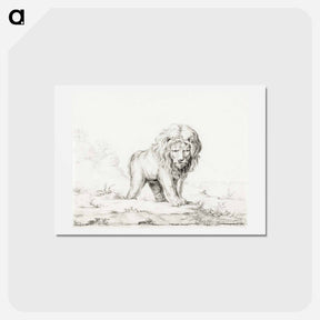 アートポストカード-Lion - ジャン ベルナール Postcard.