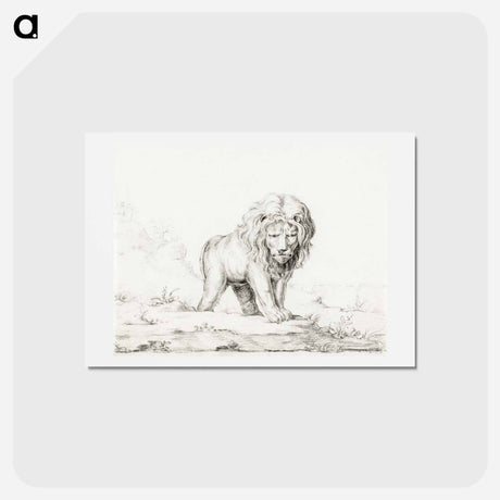 アートポストカード-Lion - ジャン ベルナール Postcard.
