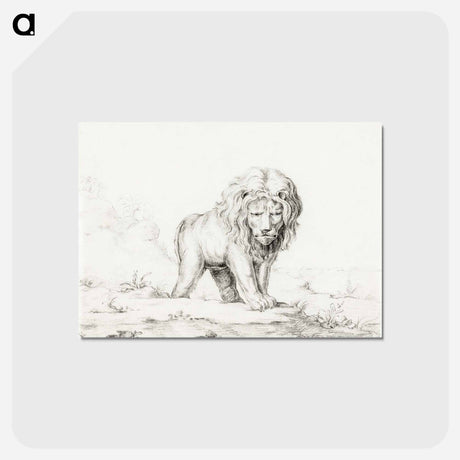 アートポストカード-Lion - ジャン ベルナール Postcard.