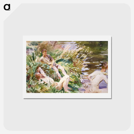 アートポストカード-Tommies Bathing - ジョン シンガー サージェント Postcard.