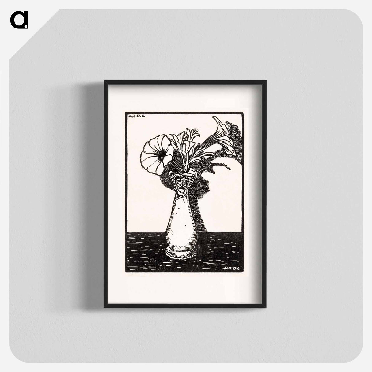 Vase with Flowers - Julie de Grague Poster.