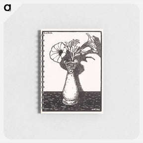 アートメモ帳-Vase with Flowers - ユリー デ フラーハ Memo.