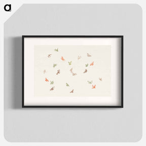 アートポスター-One Thousand Butterflies - 神坂 雪佳 Poster.