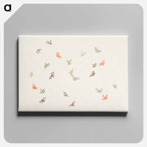 アートパネル-One Thousand Butterflies - 神坂 雪佳 Canvas.