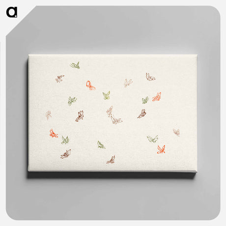 アートパネル-One Thousand Butterflies - 神坂 雪佳 Canvas.