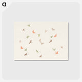 アートポストカード-One Thousand Butterflies - 神坂 雪佳 Postcard.