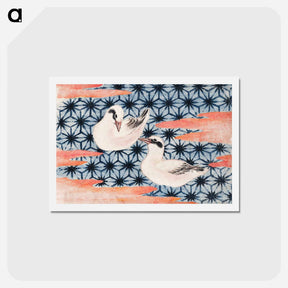 アートポストカード-Katsushika Hokusai's birds - 葛飾 北斎 Postcard.