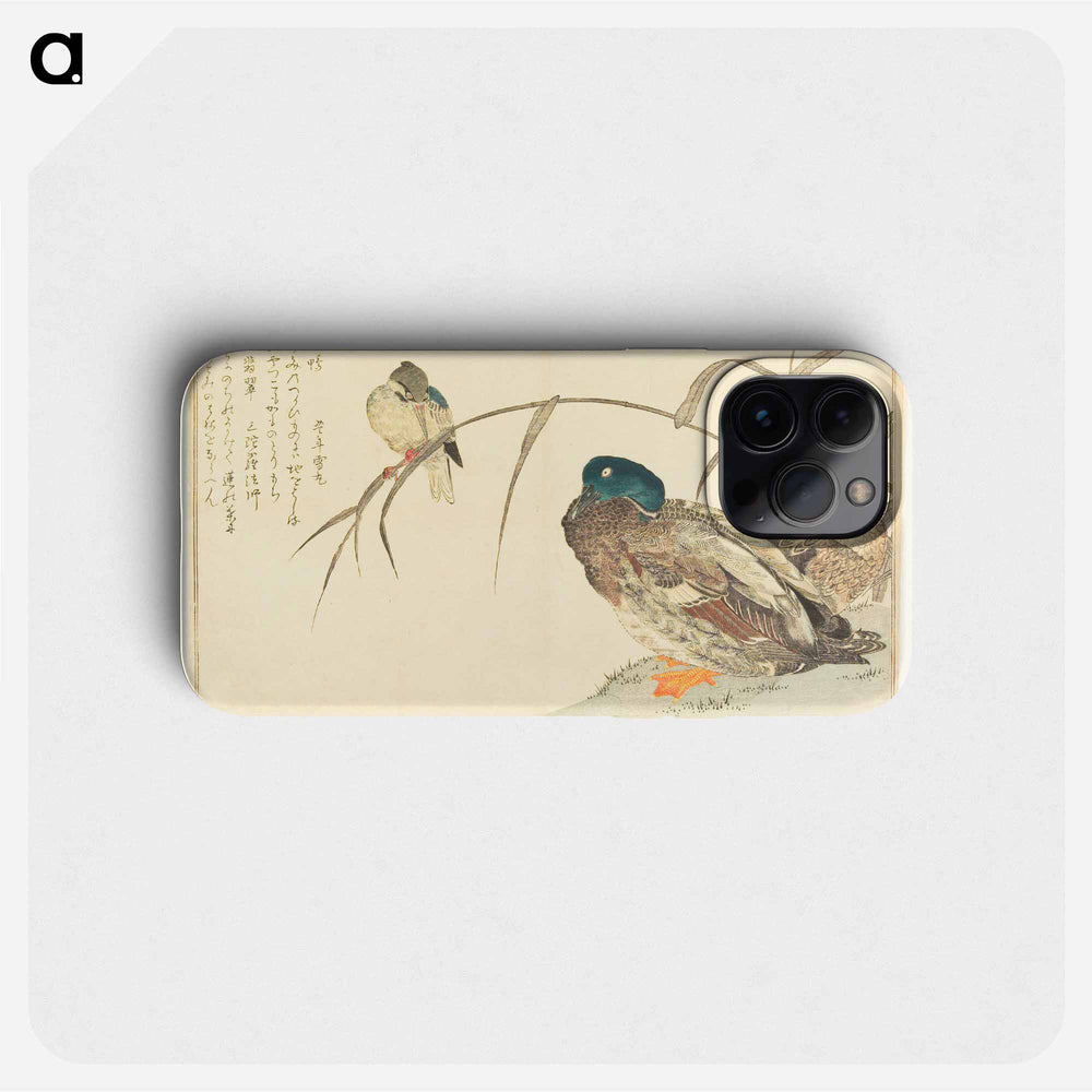 Mallards and a Kingfisher - 喜多川 歌麿 Phone Case.