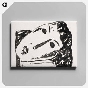 アートパネル-Vignette for book 'L'art Hollandais contemporain' by Paul Fierens; reclining female head by Leo Gestel - レオ ヘステル Canvas.