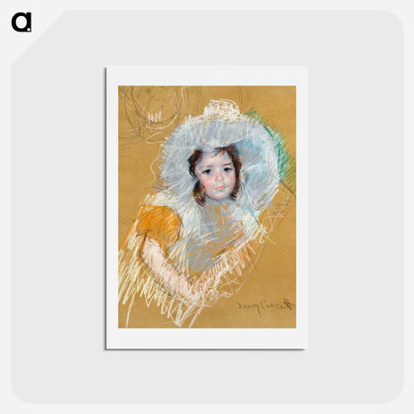 アートポストカード-Buste de fillette - メアリー カサット Postcard.