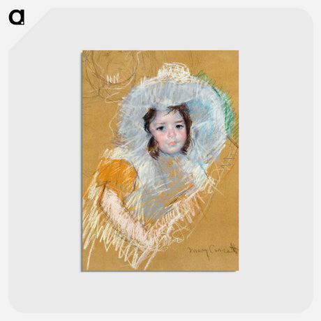 アートポストカード-Buste de fillette - メアリー カサット Postcard.