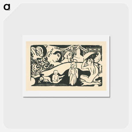 アートポストカード-Soyez amoureuses vous serez heureuses - ポール ゴーギャン Postcard.