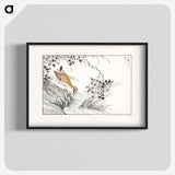 アートポスター-Common Sandpiper and Wild Rose
 - 鳥類図鑑 Poster.