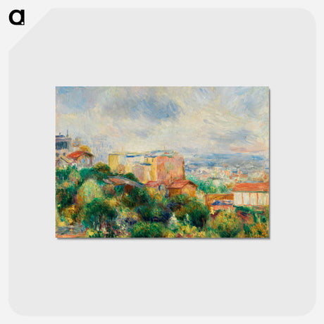 アートポストカード-View From Montmartre - ピエール オーギュスト ルノワール Postcard.