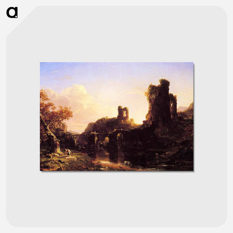アートポストカード-An Italian Autumn - トーマス コール Postcard.