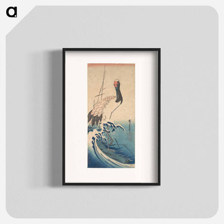アートポスター-Crane and Surf
 - 歌川 広重 Poster.