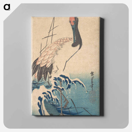 アートパネル-Crane and Surf
 - 歌川 広重 Canvas.